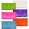 JAM Paper 5.25" x 10" Assorted Plastic Hook & Loop Closure Envelopes, 6ct.